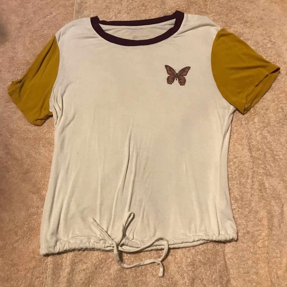 NoBo White TShirt w/ drawstring, juniors L/G